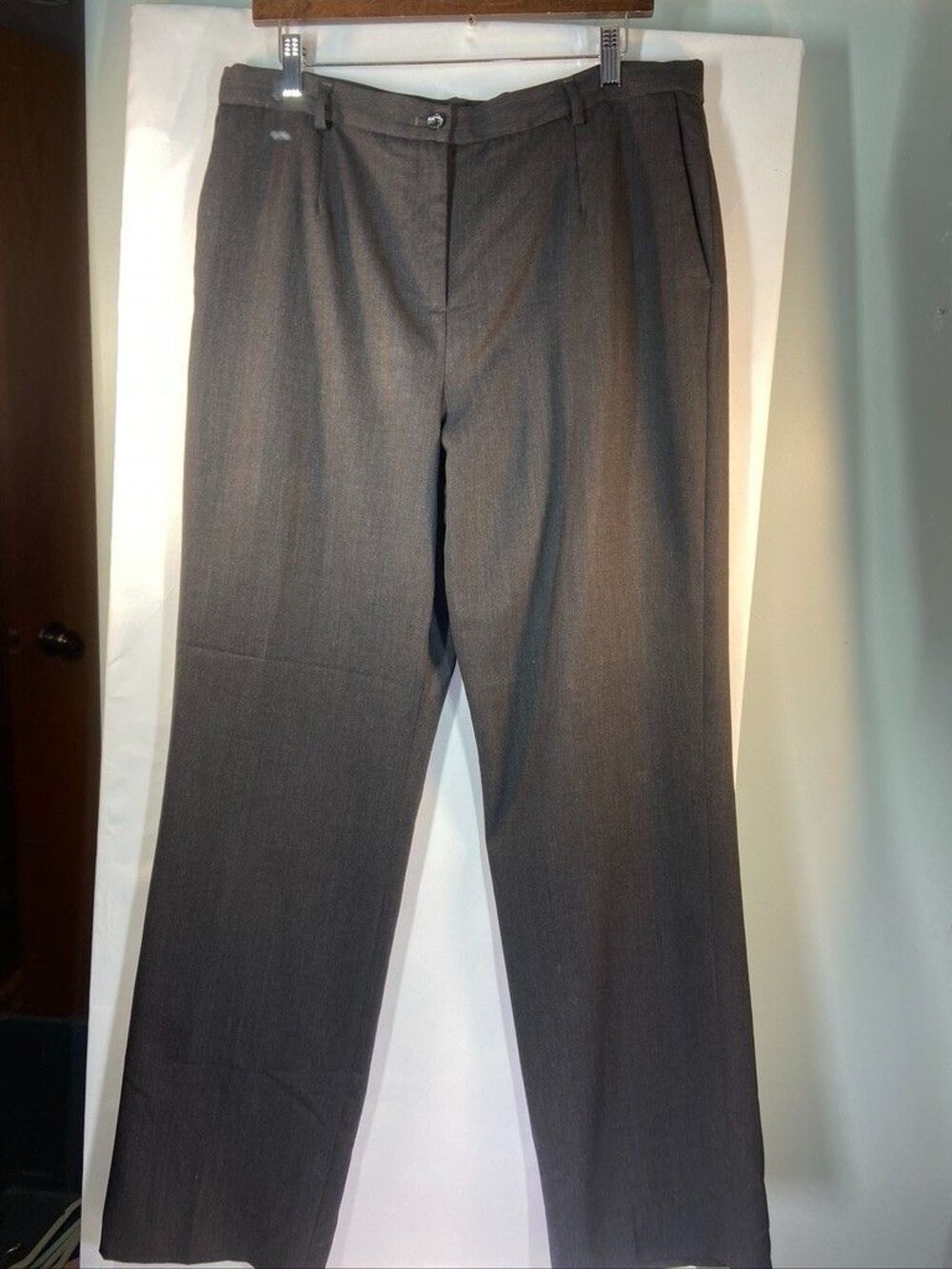 PENDLETON WOMENS SIZE 14 CHARCOAL DRESS STRAIGHT LEG LINED PANTS 31 INSEAM
